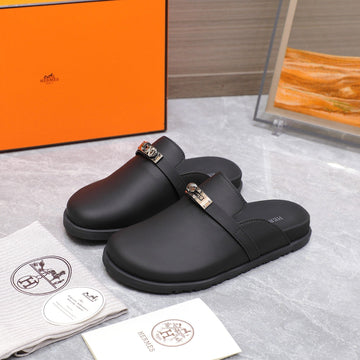 Hm 25 Carlotta Mule Black Calfskin
