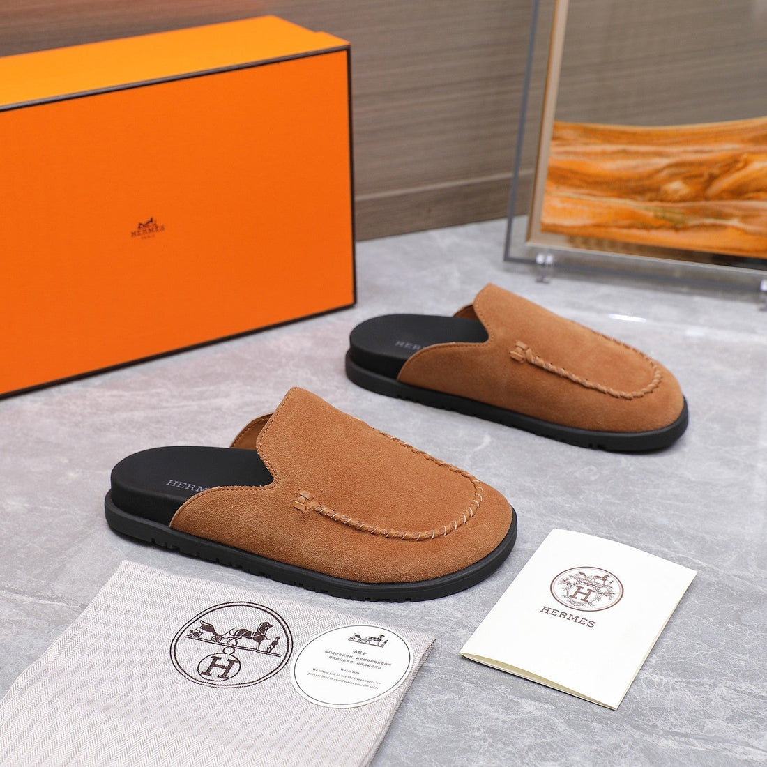 Hm 25 Johan Mule Brown Suede