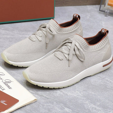 Lp Lady Flexy Walk Sneaker Power Pearl Mix Orange Wool And Calfskin 310447