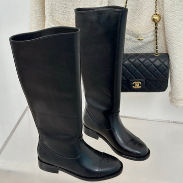 CC High Boots 30MM Black Calfskin