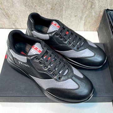 Pra America's Cup Soft Rubber And Bike Fabric Sneakers Black