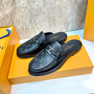 LV Easy Mule Black Monogram Calfskin