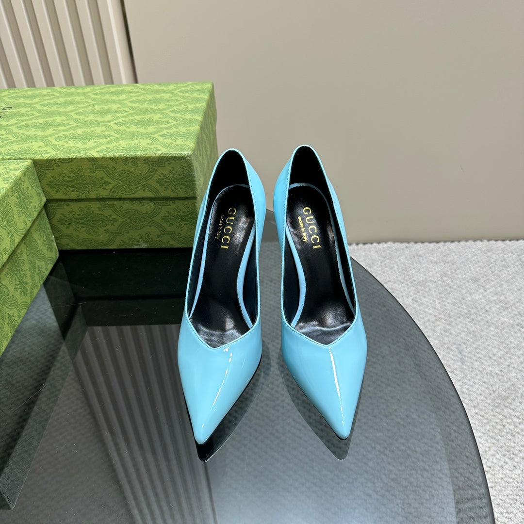 GG 105 High Heel Pump Sky Lambskin