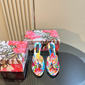 Dc Rhinestones Keira Mules Muticolor Denim & Sheepskin 921015
