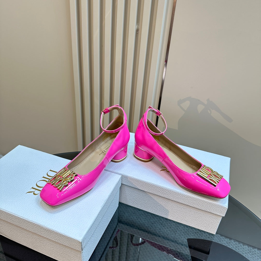 CD Miss Dior Pump 40MM Glossy Pink Lambskin