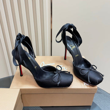 Cl 25C Cassia Lace Up 100MM Black Silk 215855