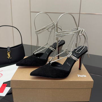 Cl Mules Black 8.5cm Material 299877