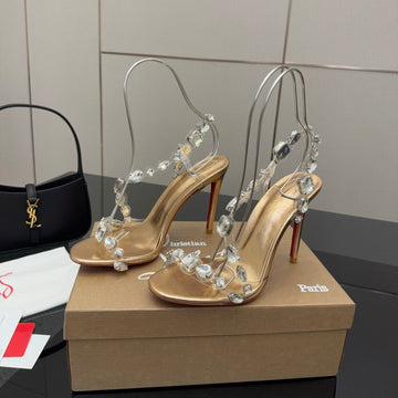 Cl Diamond Sandals Gold Material 299882