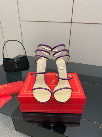 Rc Sandals 9.5cm Purple Imported Metal Sheepskin 302594