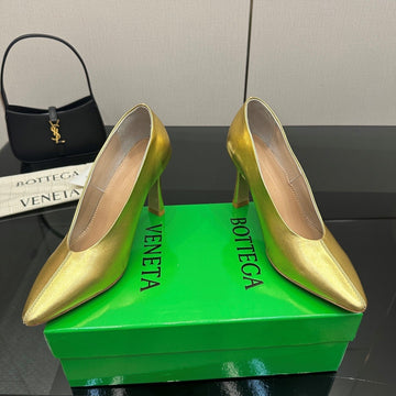 Bv Pump 90MM Gold Calfskin 427644