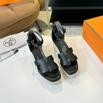 Elda Espadrille 80 Black Calfskin