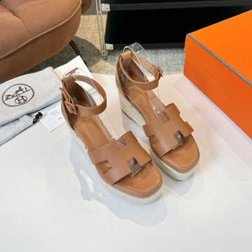 Elda Espadrille 80 Tan Calfskin