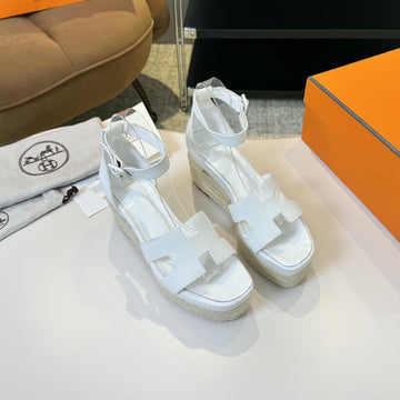 Elda Espadrille 80 White Epsom Calfskin