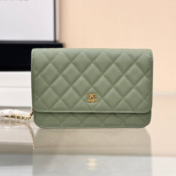 Woc 19CM Khaki Blue Caviar Gold Hardware