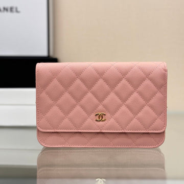 Woc 19CM Light Pink Caviar Gold Hardware