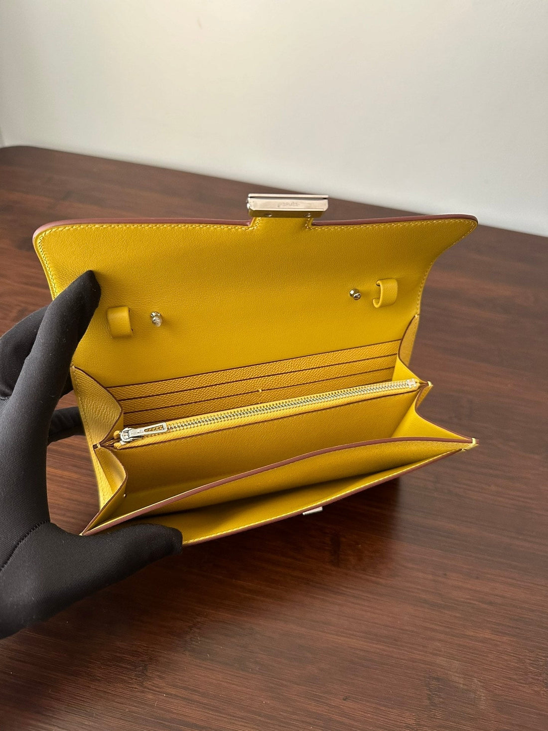 Constance To Go 20.5 Yellow Epsom Silver Hardware