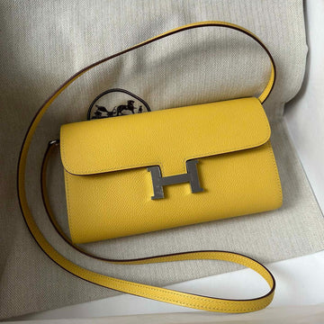 Constance To Go 20.5 Yellow Epsom Silver Hardware