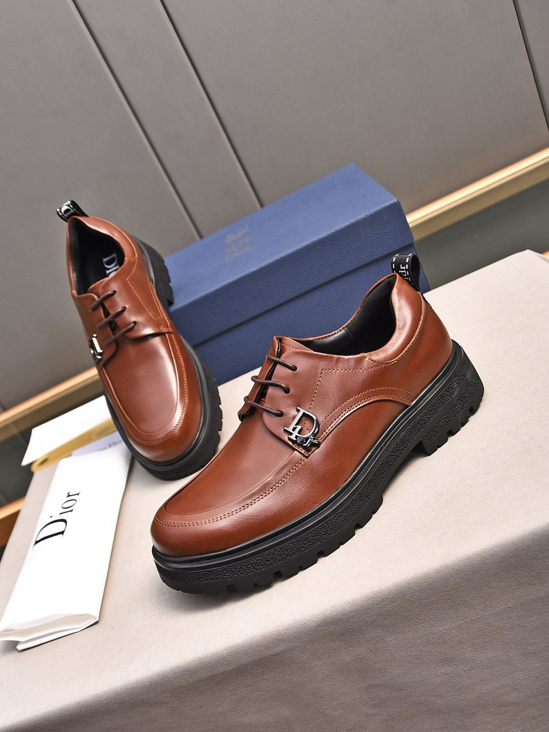 CD Explorer Lace-Up Loafer Brick Calfskin