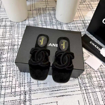 CC 26S Open-Toe Sandal Black Suede 681942