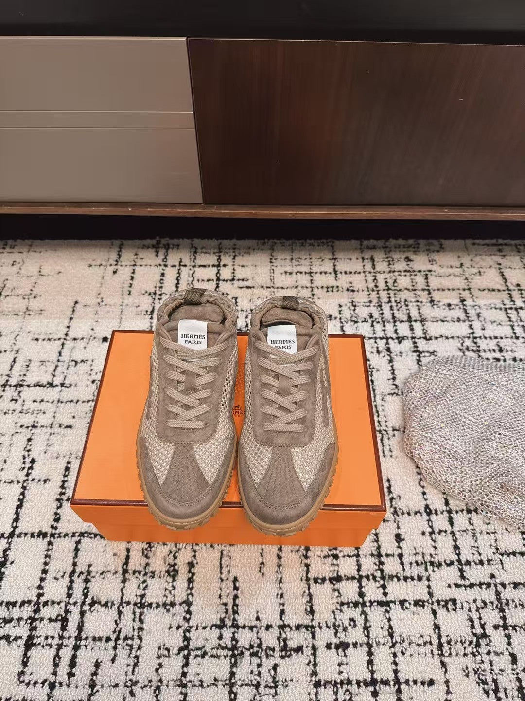 Hm 25 Jet Beige Sneaker Mesh Cowhide 318021