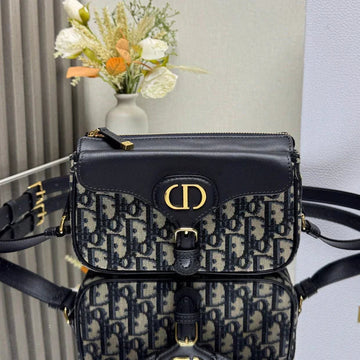 Dior 2026 Bobbi Bag 20CM Black Fabric Leather