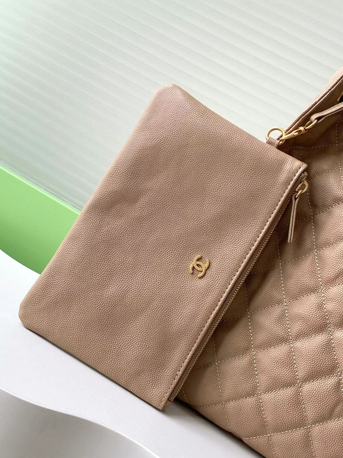CC 25C Hobo Bags 40CM Brown Grained Calfskin