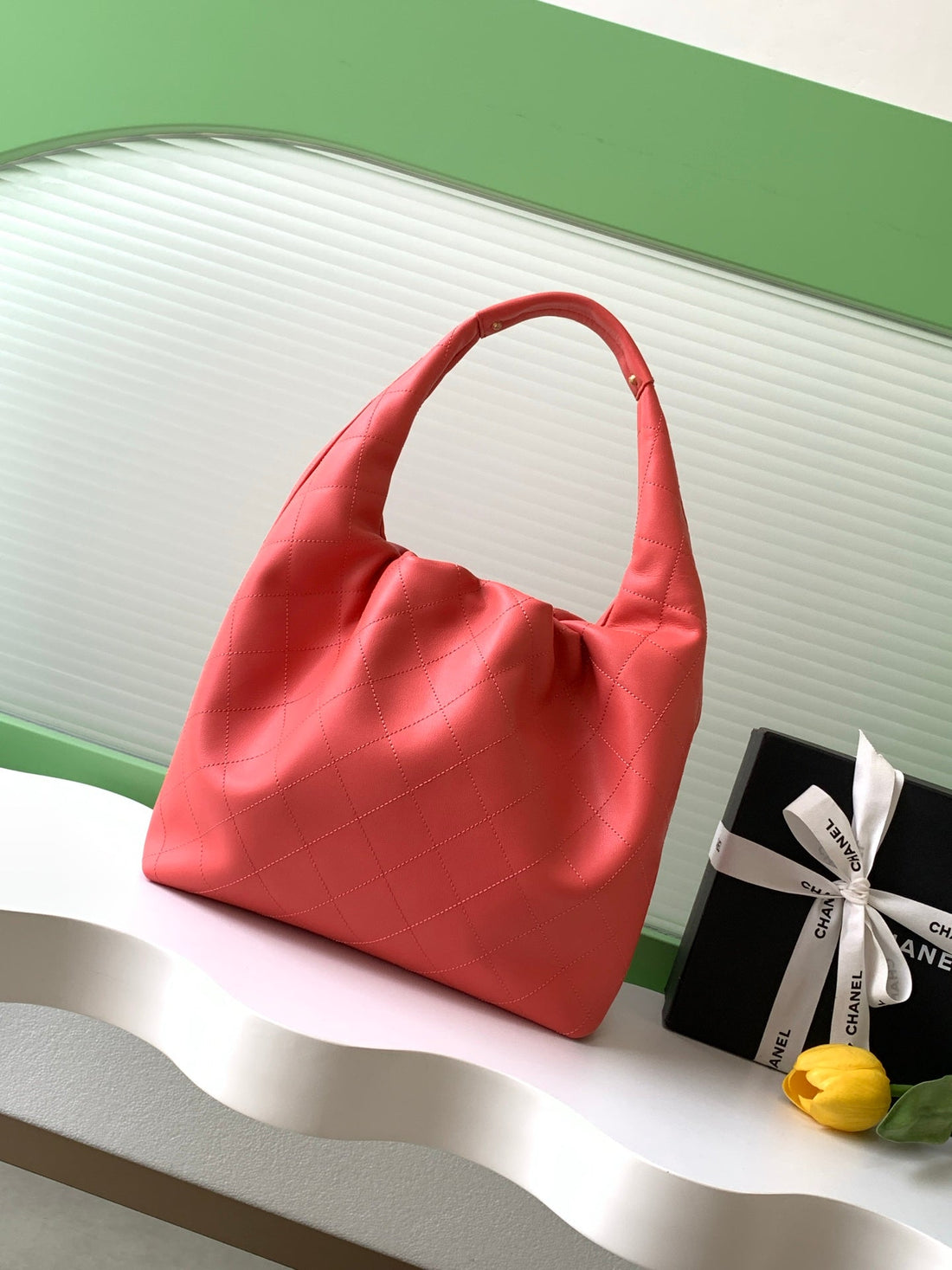 CC 2025 Hobo Bag 45CM Red Calfskin