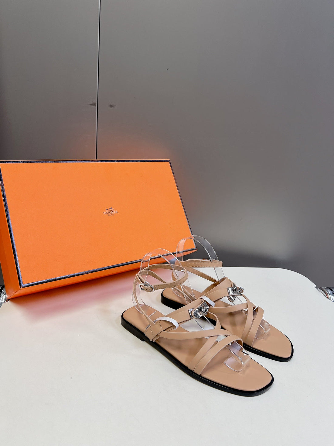 June Sandal Beige Calfskin