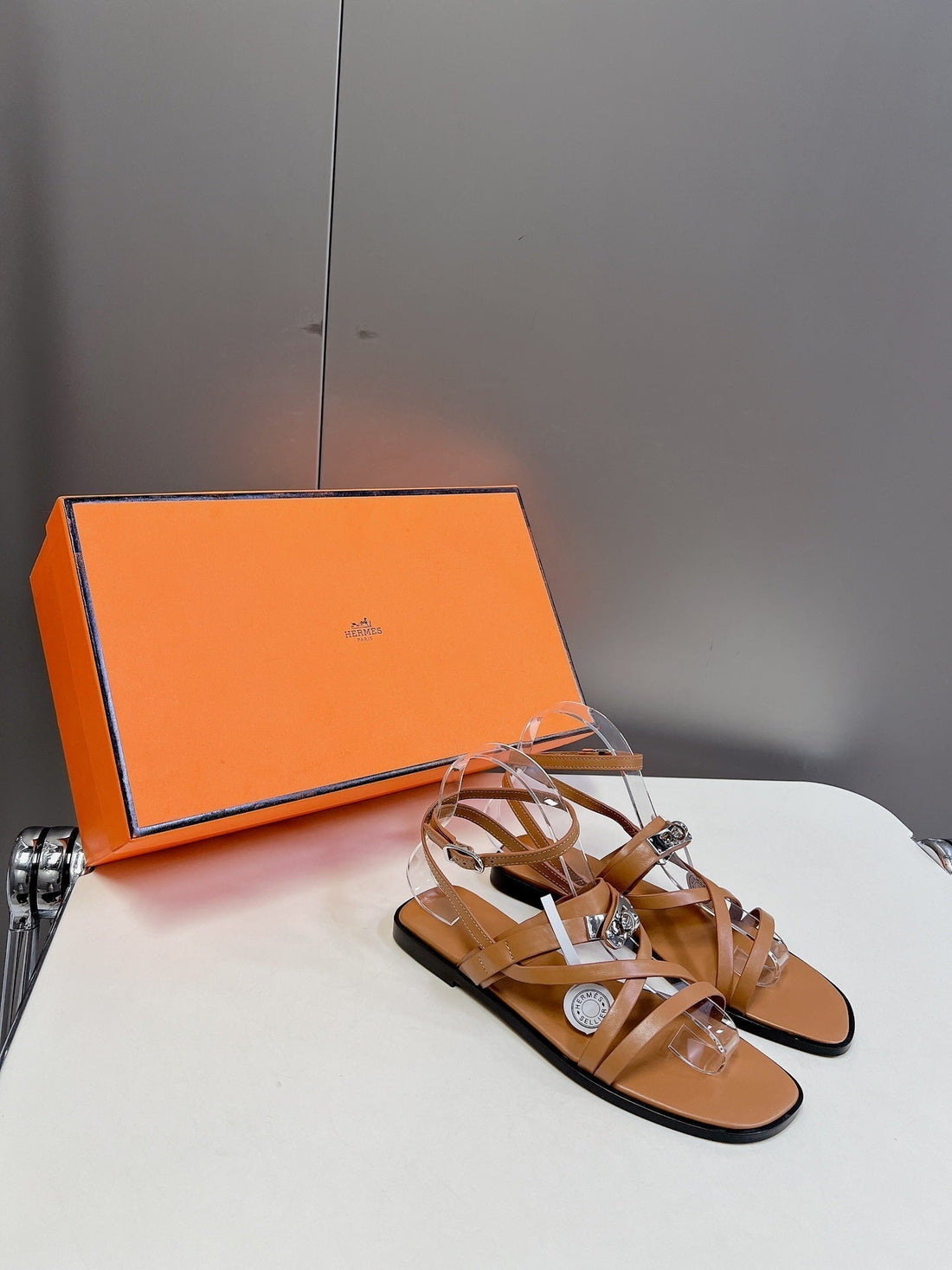 June Sandal Caramel Calfskin