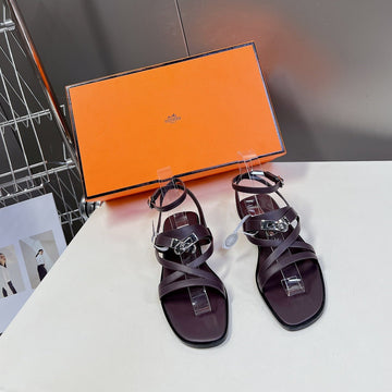 June Sandal Chocolate Calfskin