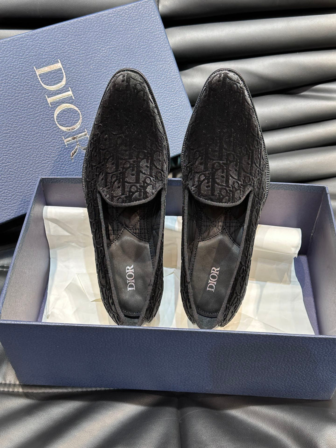 CD Timeless Oblique Loafer Black Velvet