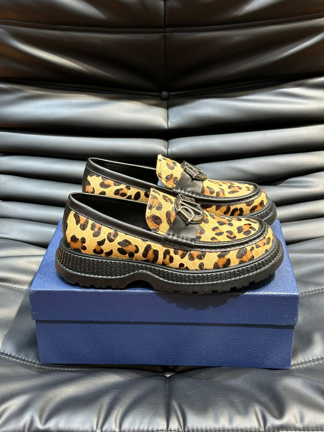 CD Explorer Icon Loafer Black And Bronze Fur