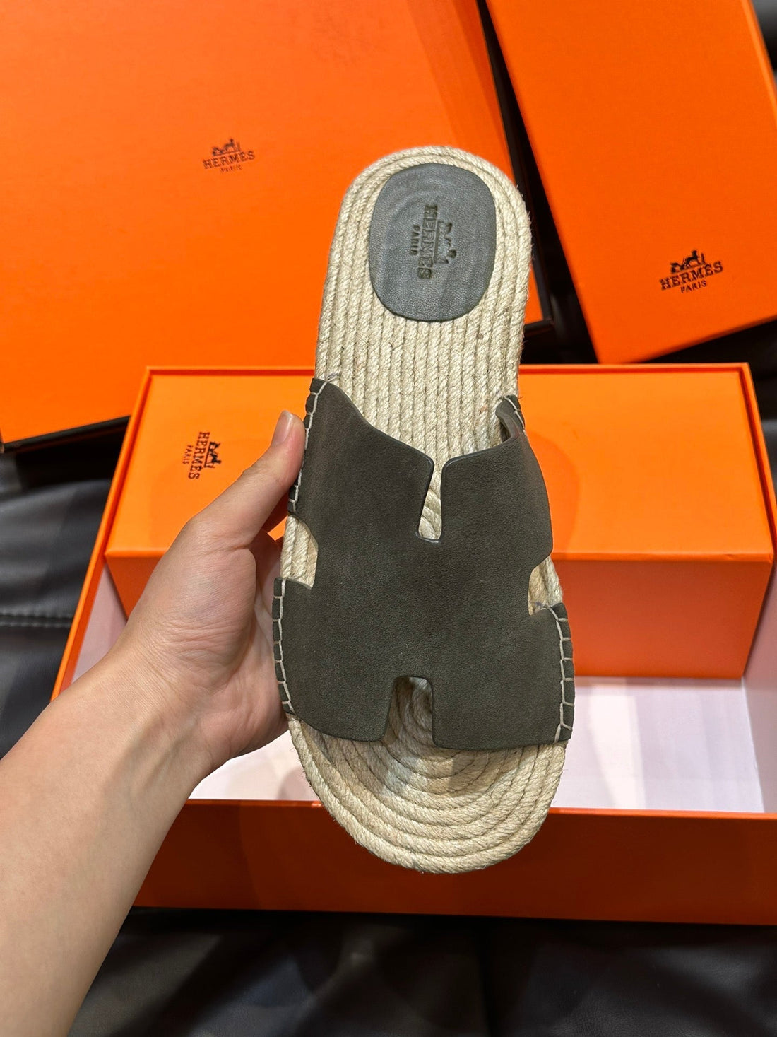 Hm Antigua Espadrille Sandal Olive Suede