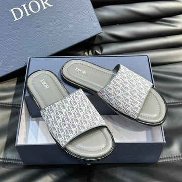 CD Slide Alidas Slipper Sage Jacquard And Calfskin