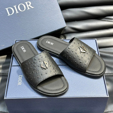 CD Alias Summer Slipper Black Calfskin