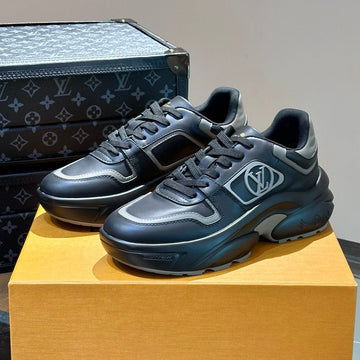 Neo Run Away Sneaker Black Mix Grey Calfskin
