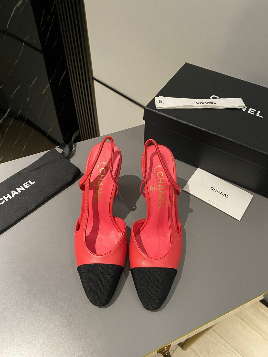 CC Slingback 95MM Red Lambskin