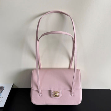Chanel 26 Shoulder Bag 22 Light Pink Caviar Leather