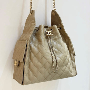 CC 25C Hobo Bag Large 40CM Beige Caviar Ghw 290179