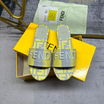 Ff 5 Yellow Grey Canvas Slide