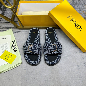Ff Feel 10 Black Grey Ff Jacquard Slide