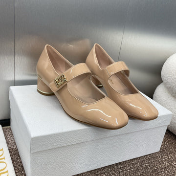 CD Miss Dior Pump 35MM Glossy Beige Lambskin
