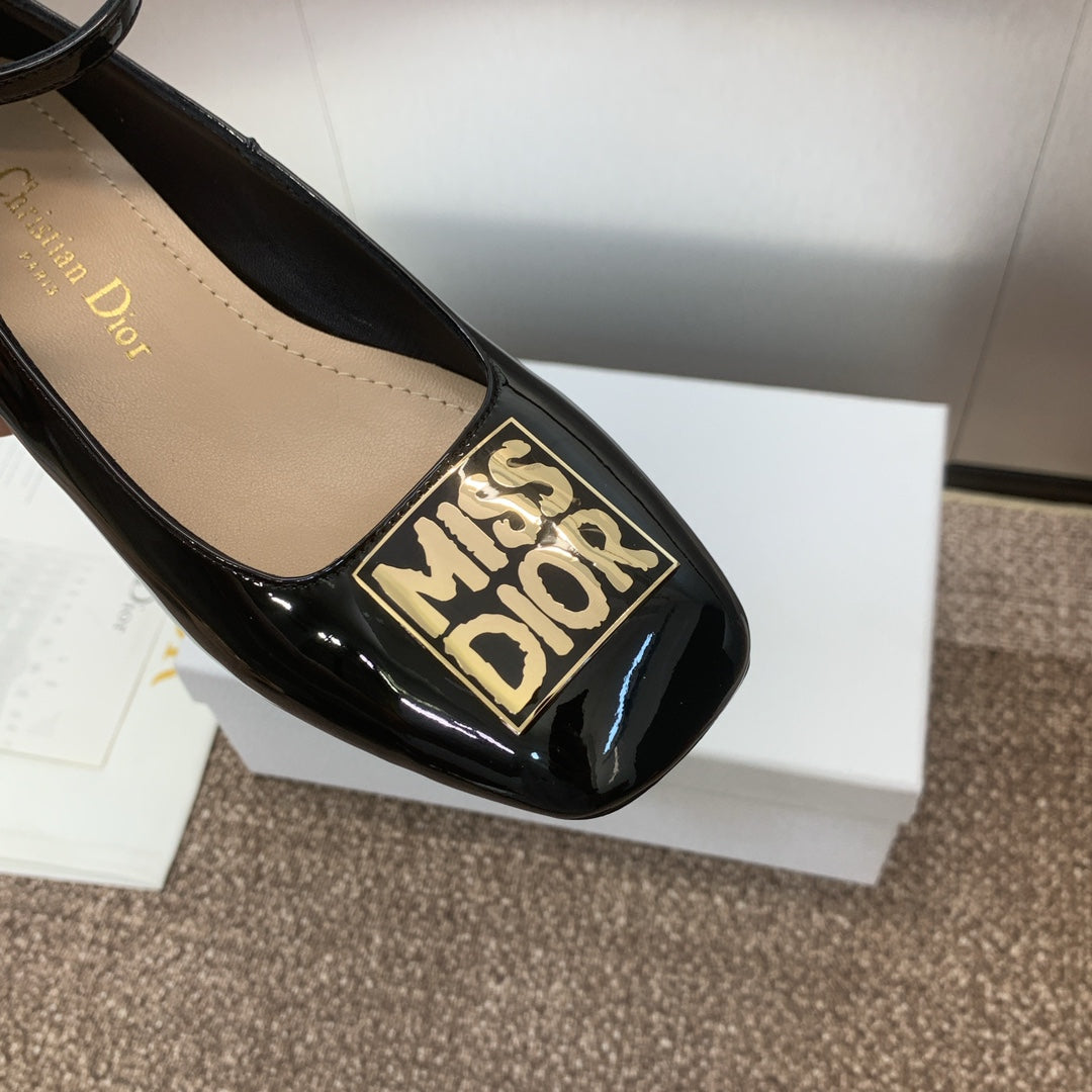 CD Miss Dior Pump 35MM Glossy Black Cowhide