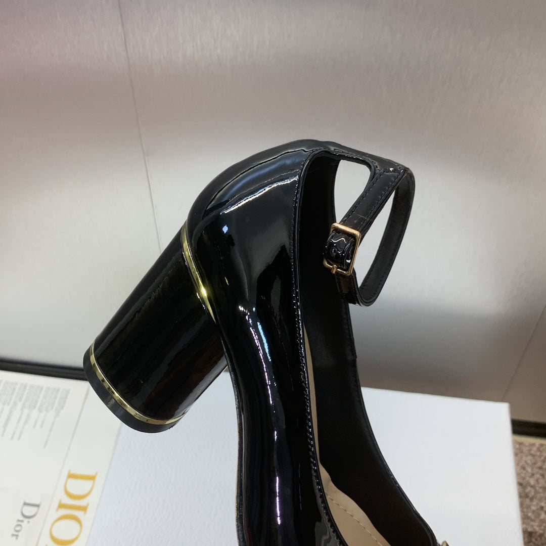 CD Miss Dior Pump 85MM Glossy Black Cowhide