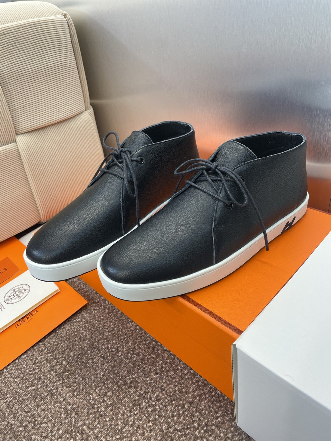 Hm 25 Klicker Sneaker Black Calfskin 373020