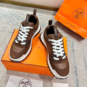 Hm Jet Sneaker Brown & Coffee Brown Suede Calfskin 581328