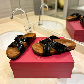 Crossover -- Strap Black Calfskin Slide