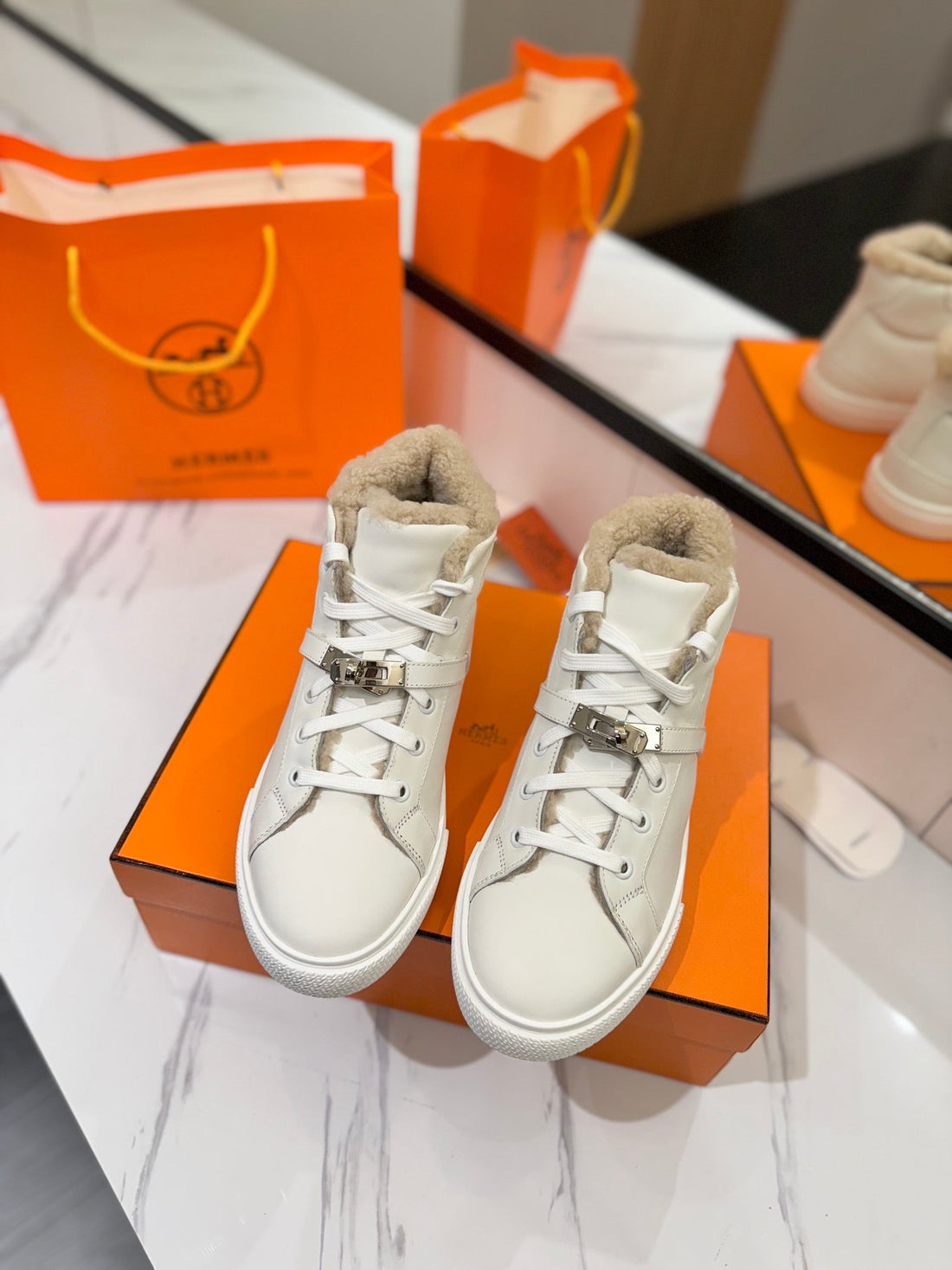 Hm Daydream Sneaker White With Wool Lining Cowhide 983069