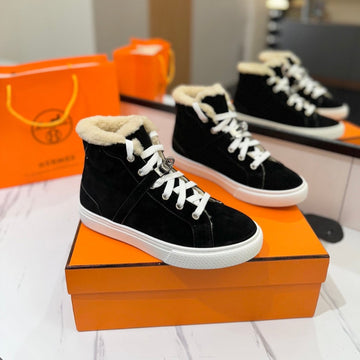 Hm Daydream Sneaker Black With Wool Lining Suede 983073