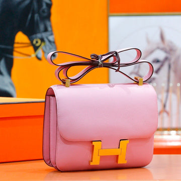 Constance 24 Pink Epsom Leather Silver Hardware